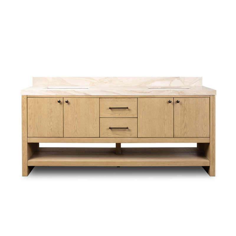 Anthem Double Vanity, Satin Light Wash Oak