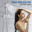 6" Complete Shower Combo Set, 5 Functions Solid Brass Shower Set with Rough-in Valve-89748551