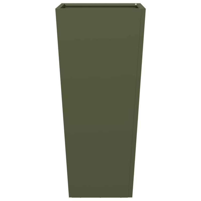 Asua Metal Planter Box,  Olive Green, 75cm H x 35cm W x 35cm D