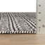 Bradshaw Zipper Black/Ivory Handwoven Cotton Rug-1250279255