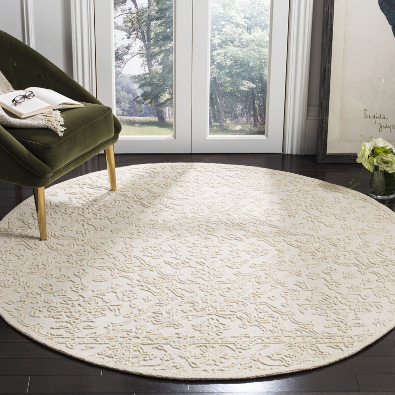 Tapis en laine touffeté à la main Martha Stewart, Rond 6 pi
