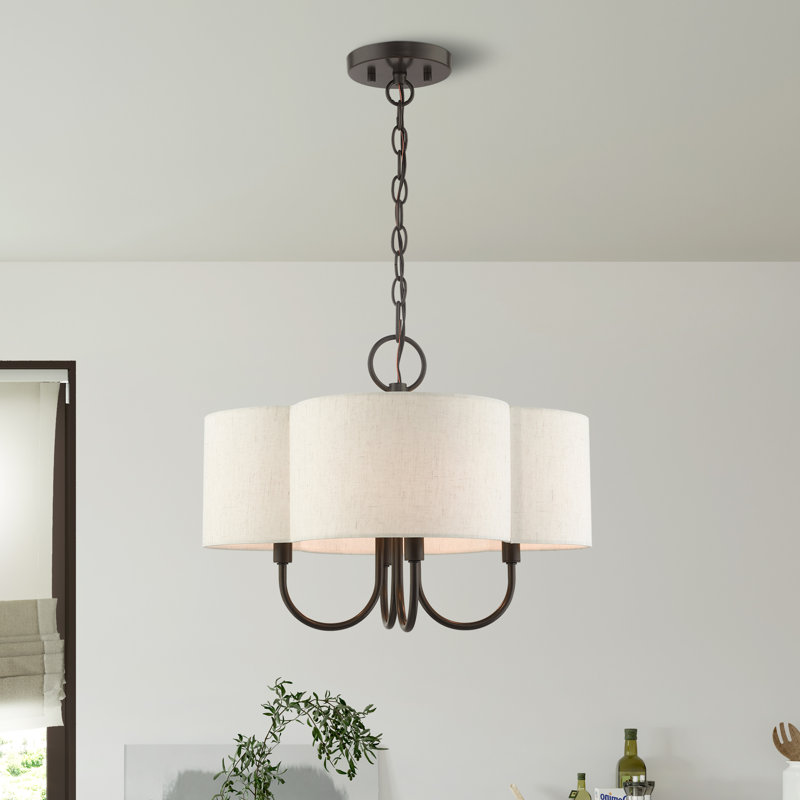 Swarthout 4 - Light Dimmable Geometric Chandelier, English Bronze
