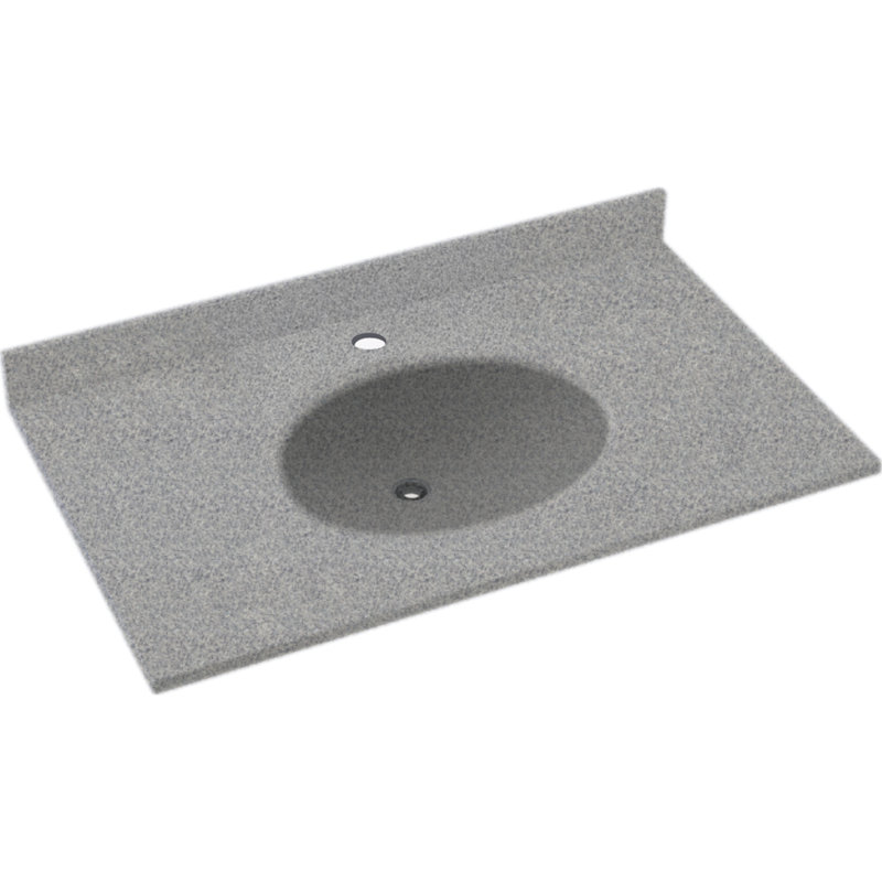 Plateau de meuble-lavabo simple 43 po Ellipse, Granite