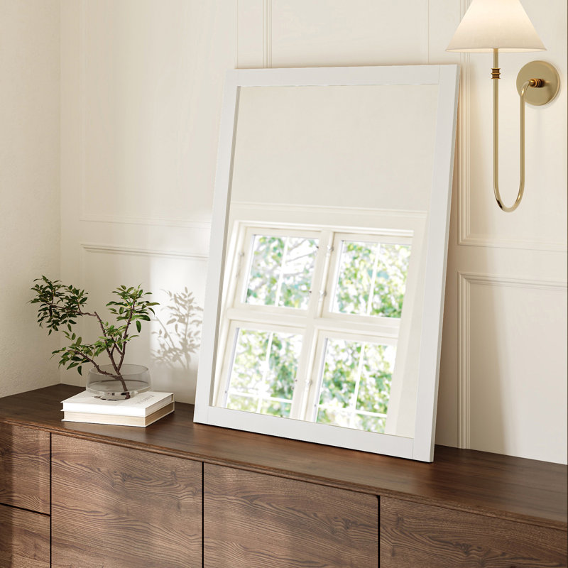 Miroir ARIEL, L 24 po x P 0,8 po x H 36 po, Blanc