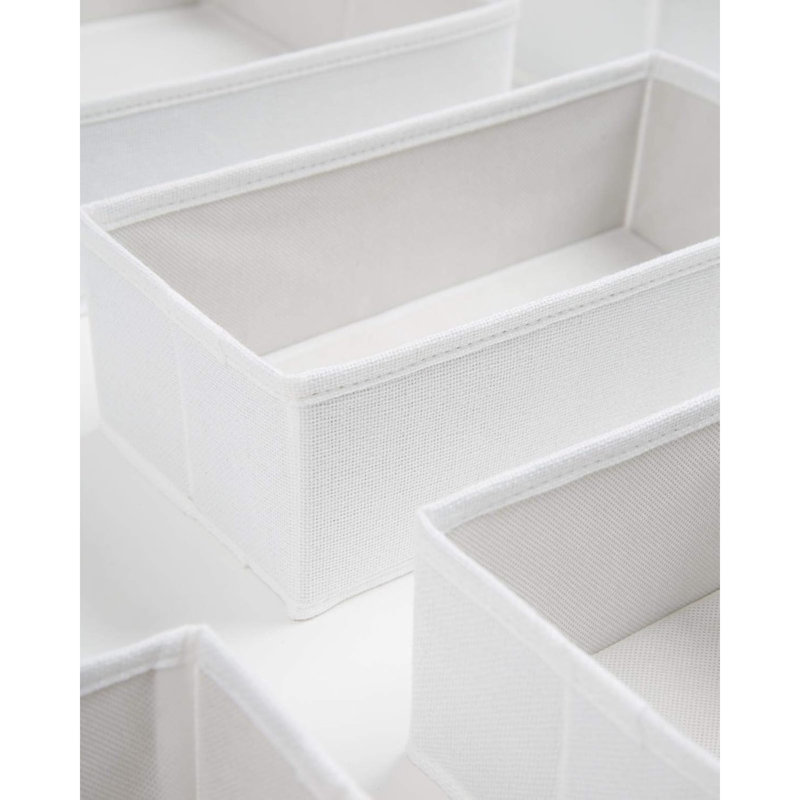 12Pcs Large Drawer Organizers Bedroom Wardrobe Organizer, White