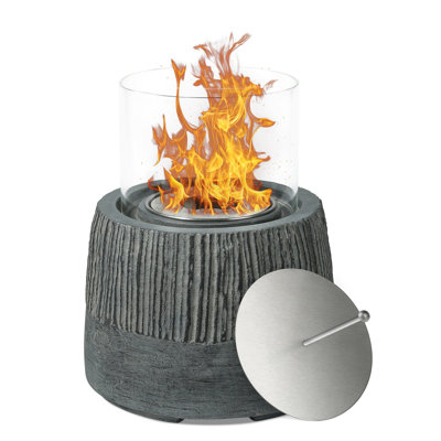 Mgo Ethanol Tabletop Fireplace with Flame Guard
