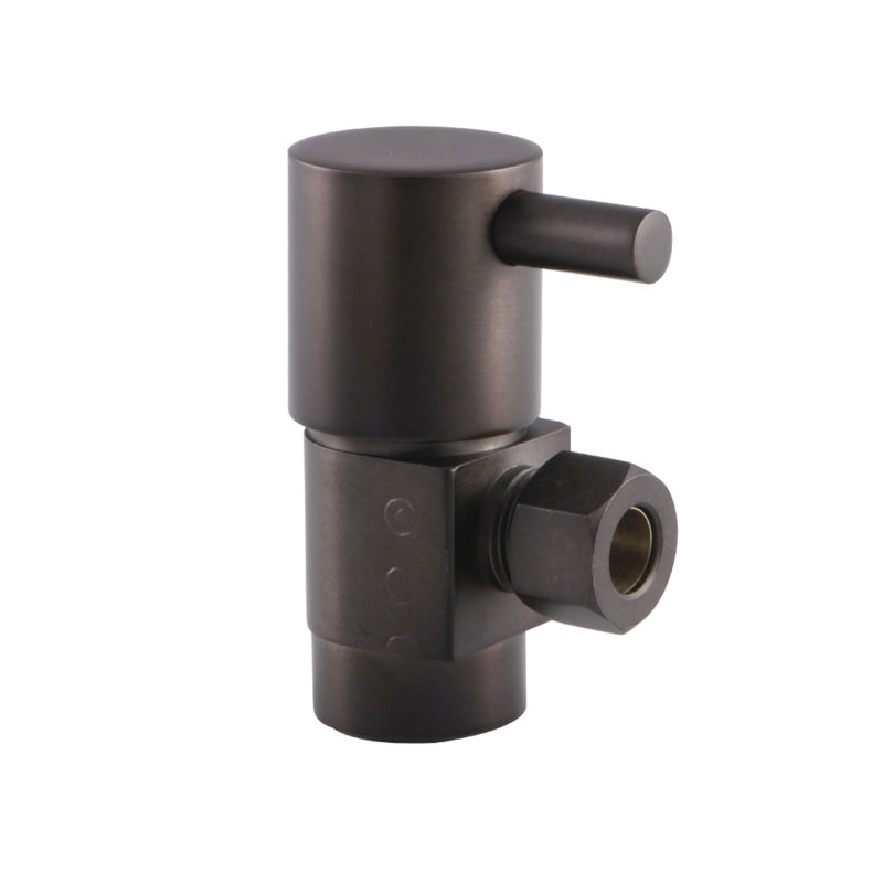 Kingston Brass Concord 1/2-Inch FIP x 3/8-Inch OD Comp Anti-Seize Deluxe Quarter-Turn Ceramic Hardisc Cartridge Angle Stop