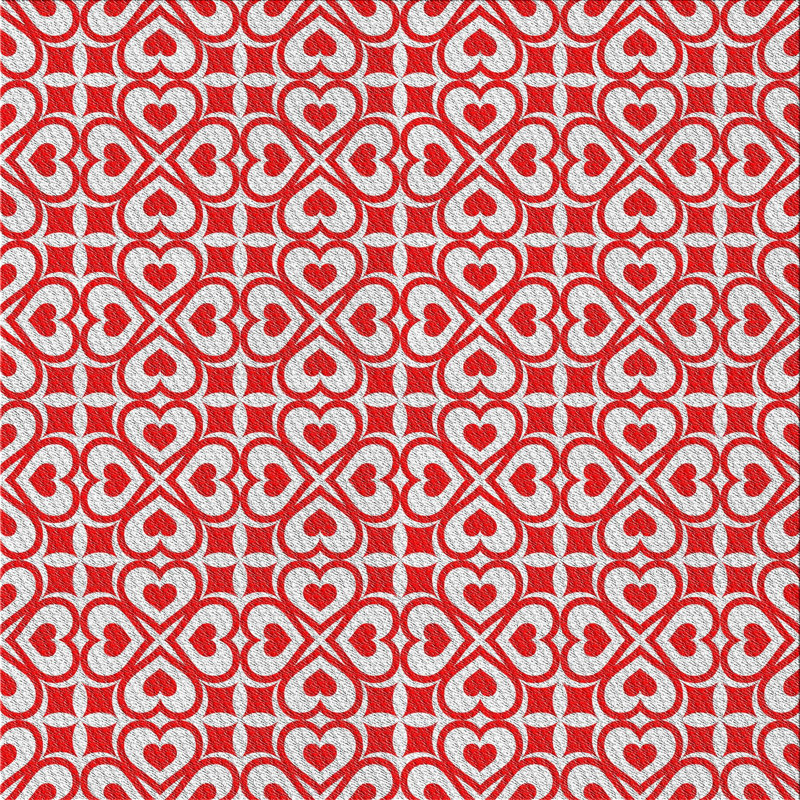 Tapis blanc / rouge Renfrew, Carré 8 pi