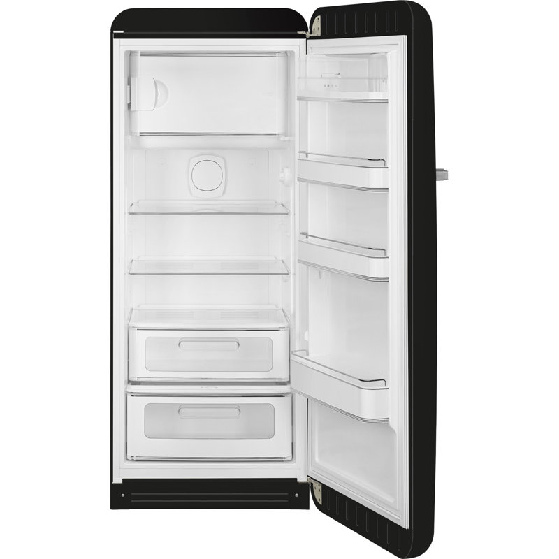 SMEG 50s Style 24'' Top Freezer 9.92 cu. ft. Refrigerator, Yellow, Right