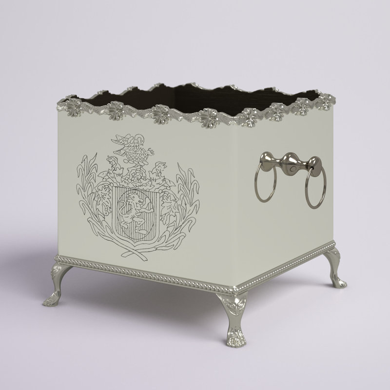 Cammy Brass Elevated Planter