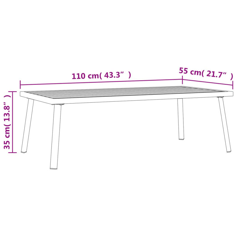 Rieth Rectangular 110Cm L Outdoor Coffee Table