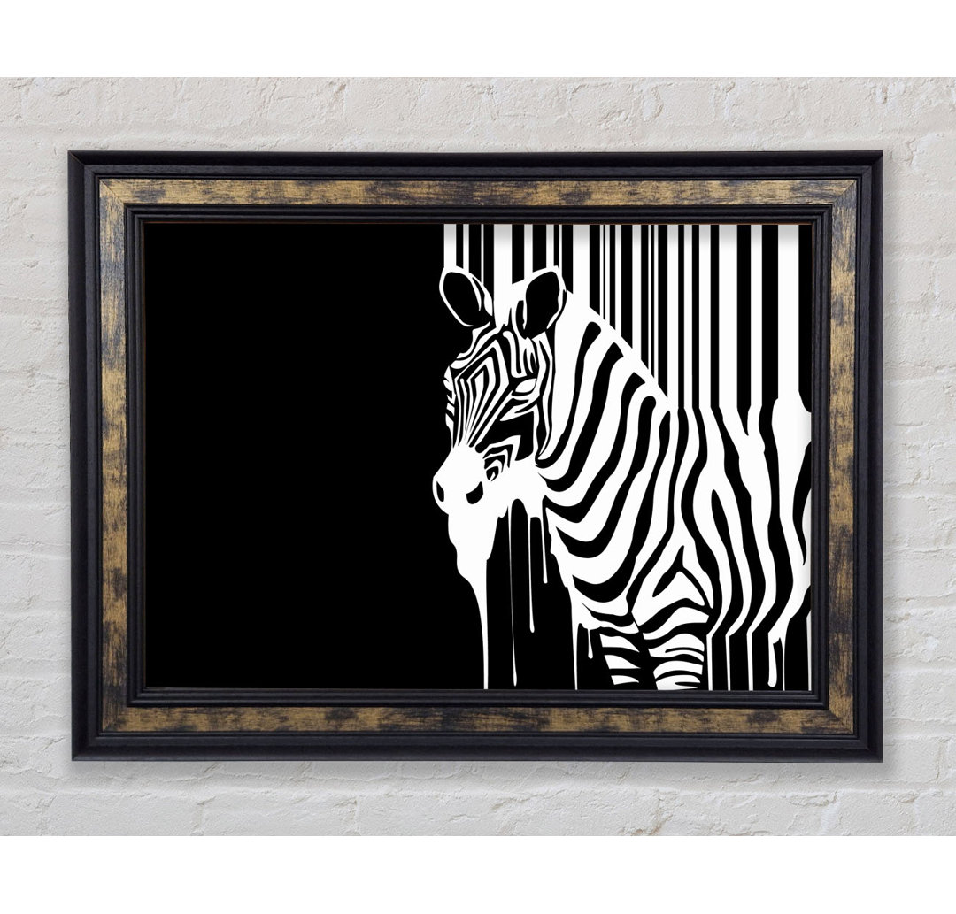 Melting Zebra - Einzelne Bilderrahmen Kunstdrucke