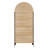 61" Tall Arched Cabinets,Bookcase With Storage, 5-Tier Bookshelf With Open And Closed Shelving