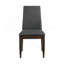 Ensemble de 2 chaises de salle à manger rembourrées en tissu gris, noyer foncé