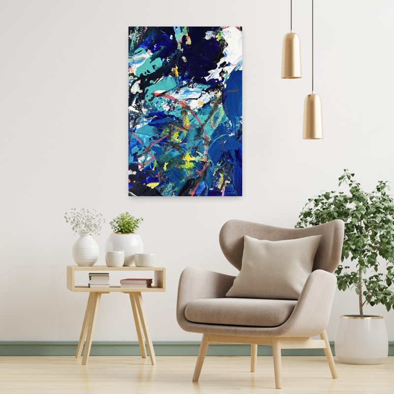 Art contemporain, art contemporain abstrait, H 36 po x l 24 po