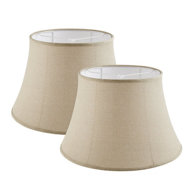 # 38009-2,Handsewn Bell Traditional Collapsible Spider Shade/ Linen Fabric,Set Of 2