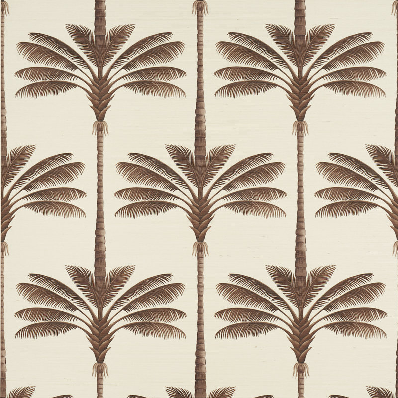 Schumacher X Johanna Ortiz A Palm Is A Palm Sisal Wallpaper, Brown