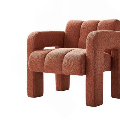 31.10-Inch Wide Boucle Upholstered Accent Armchair