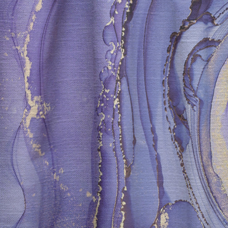 Rideau géométrique mauve abstrait mauve de luxe mauve - Velours obscurcissant - 1 panneau, L 52 po x L 120 po