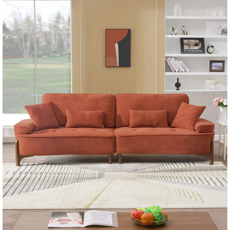 Canapé de 103 po à assise profonde confortable avec coussin