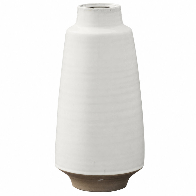 Vase de table ronde en céramique, H 14,25 po x l 6,75 po x P 6,75 po