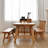  Burlywood Rectangular Solid Wood Dining Table-107856885
