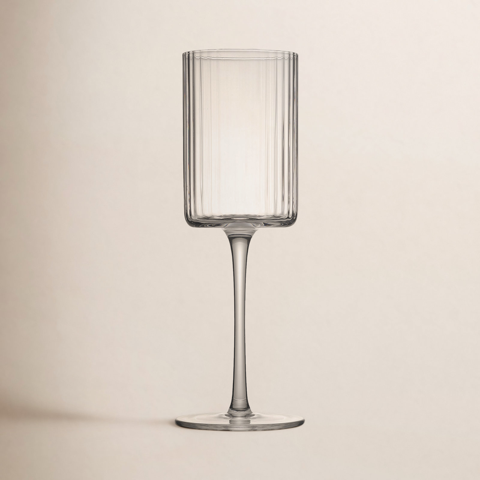 Elle Ribbed White Wine Glass