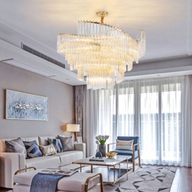 Lilia 10 - Light Crystal Chandelier, 40cm x 80cm x 80cm