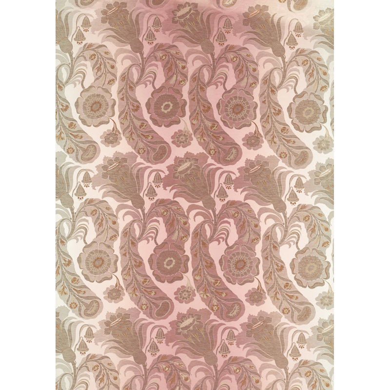Sezincote Damask Fabric, Tuscan Pink