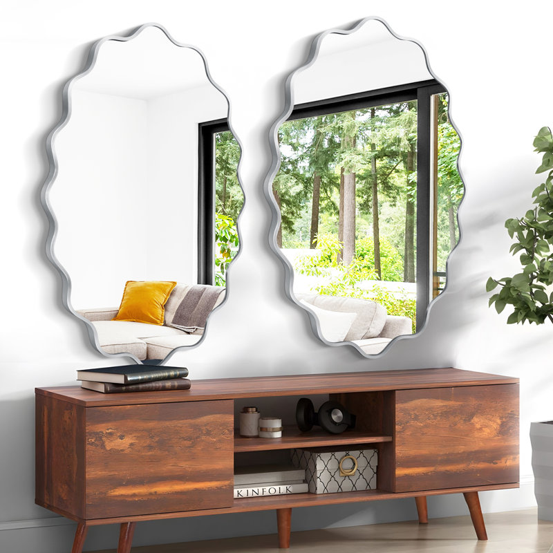 Miroir mural, Argent argent, 36 po x 24 po