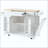 Kitchen Island With Trash Can Storage Cabinet, Power Outlet, Internal Storage Rack, Rolling Kitchen Islands On 5 Wheels With 3 Drawer, 3 Open Side Racks For 10 Gallon Garbage Bin-1979091473