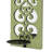 Quatrefoil Pattern Wooden Candle holder with Mirror Insert, Green