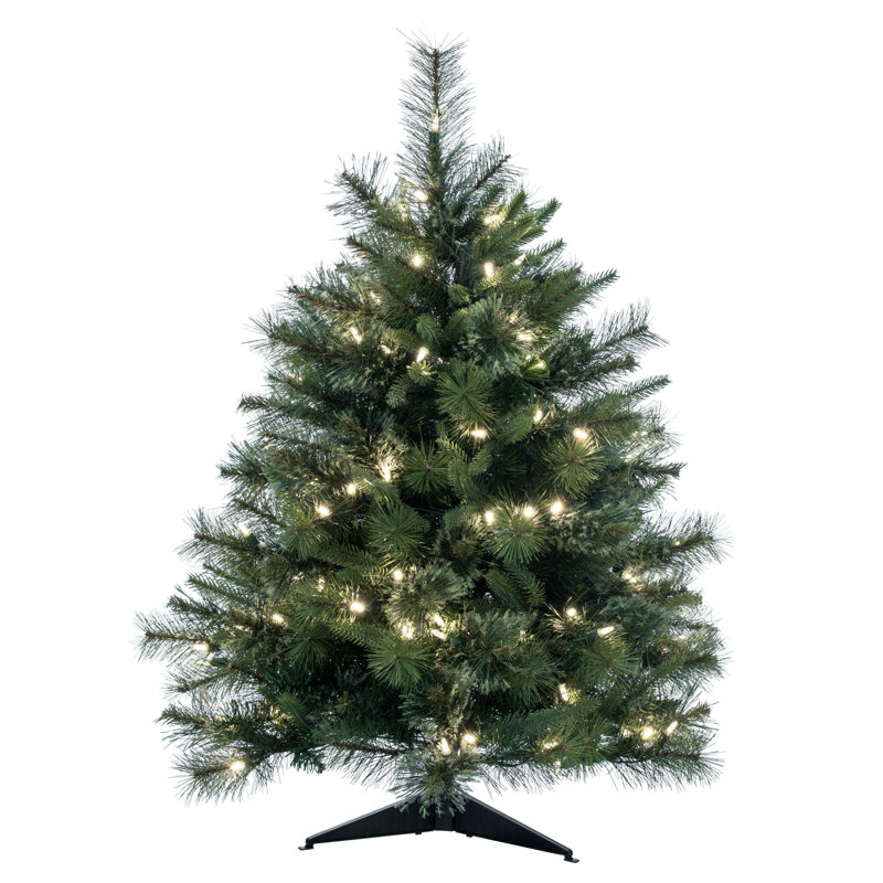 15' Cashmere Pine Christmas Tree with 3850 LED Lights with Stand, Warm White LED, 3' H
