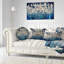 Lustre en cristal bleu rétro - coussin décoratif imprimé floral
