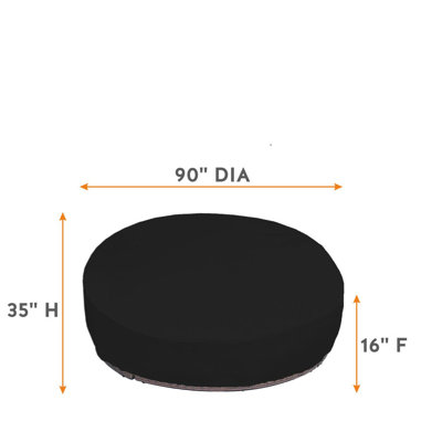 High Density Oxford Outdoor Waterproof Round Daybed Sofa Cover, All Weather Protection Canopy Daybed Cover by Arlmont & Co.