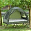 Lit de camp pliable pour 2 personnes avec tente, couvre-lit et matelas gonflable épais Outsunny