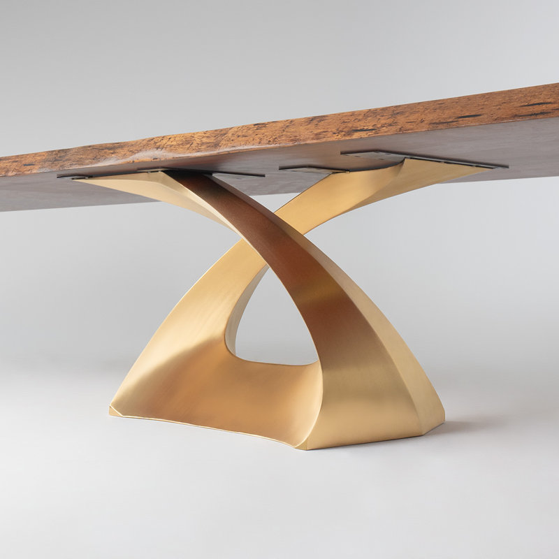  Tulipe Gold Metal Dining Table Base