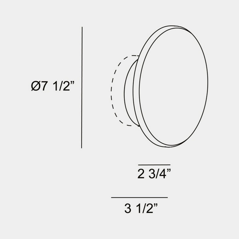Moal 1 - Light LED Flush Mounted Sconce