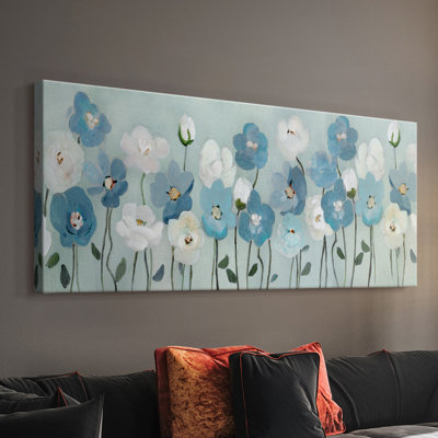 «Blue Meadow», toile tendue avec châssis - Prêt à accrocher
