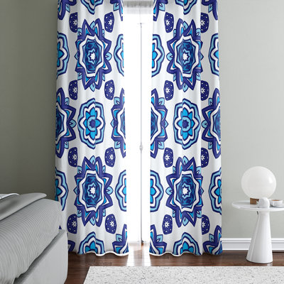 Paire de rideaux semi-transparents Mandala