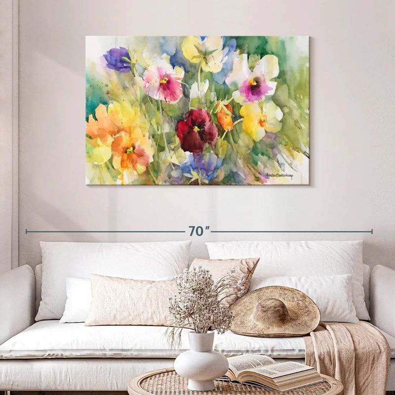 Harnek Pansies Posing, 30" H x 45" W