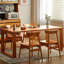 Table de salle à manger rectangulaire en bois de cerisier massif pour la salle à manger / cuisine-970792567