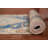 Blue Geometric Oushak Vegetable Dye Runner Rug