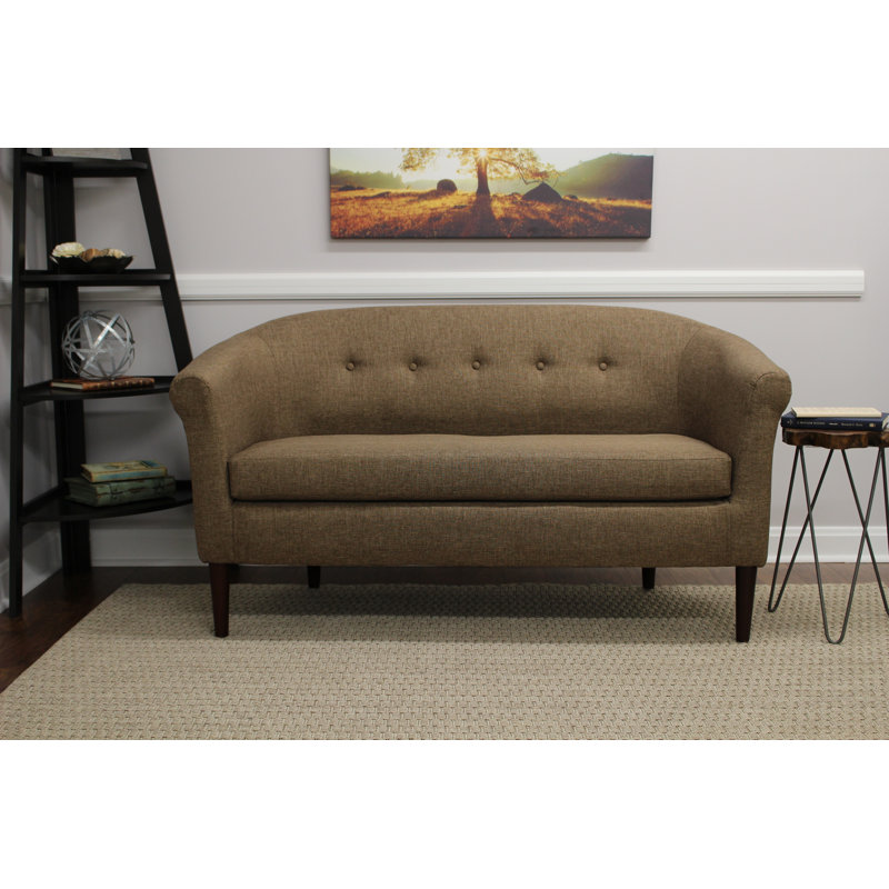 Reichenbach Upholstered 57'' Settee, Pecan