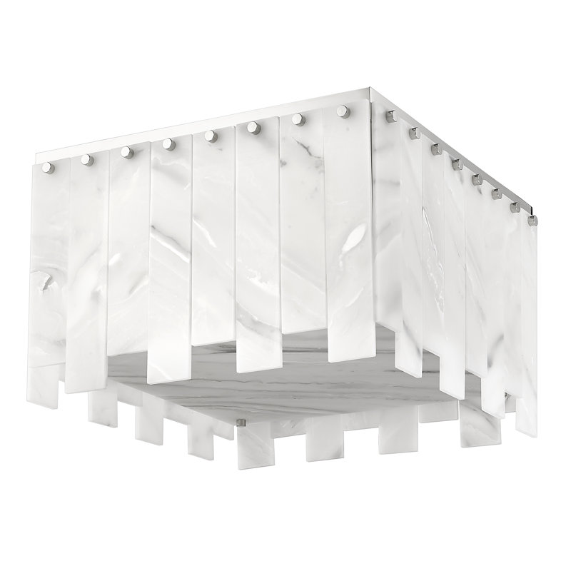 Derykah Flush Mount, Polished Nickel