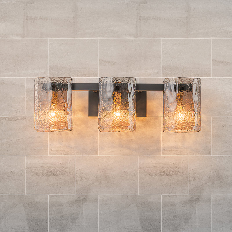 Luminaire de salle de bain moderne à intensité variable Beth, H 11,42 po x l 24,41 po x P 7,48 po, Trois lumières