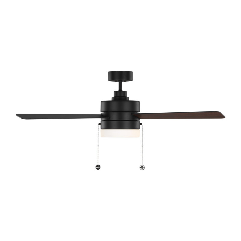 52'' Ceiling Fan with LED Lights, Midnight Black