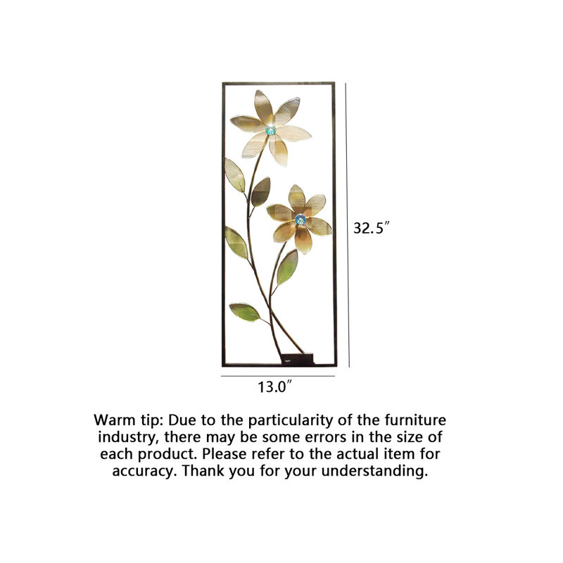Modern style ironwork flower wall decoration