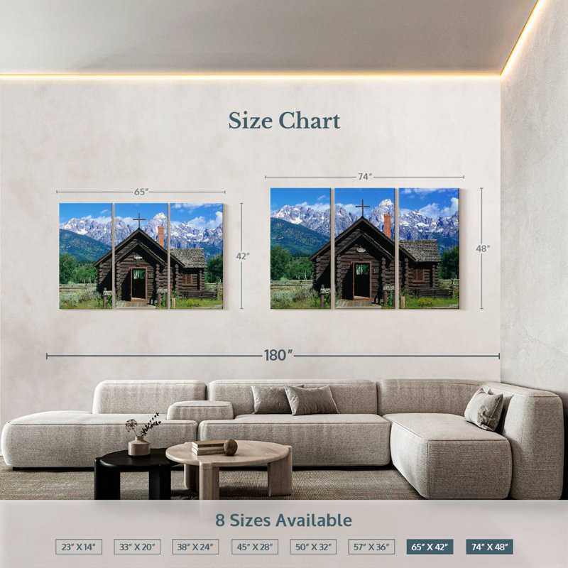 Adella Log Cabin Style Chapel, 42" H x 65" W