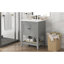 Meuble-lavabo moderne en céramique élégant avec meuble-lavabo à tablette ouverte-113435622